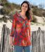 Blouse en Voile de Crêpe Exotique-1