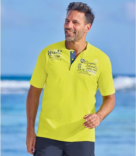 Lot de 2 Tee-Shirts Col Boutonné 