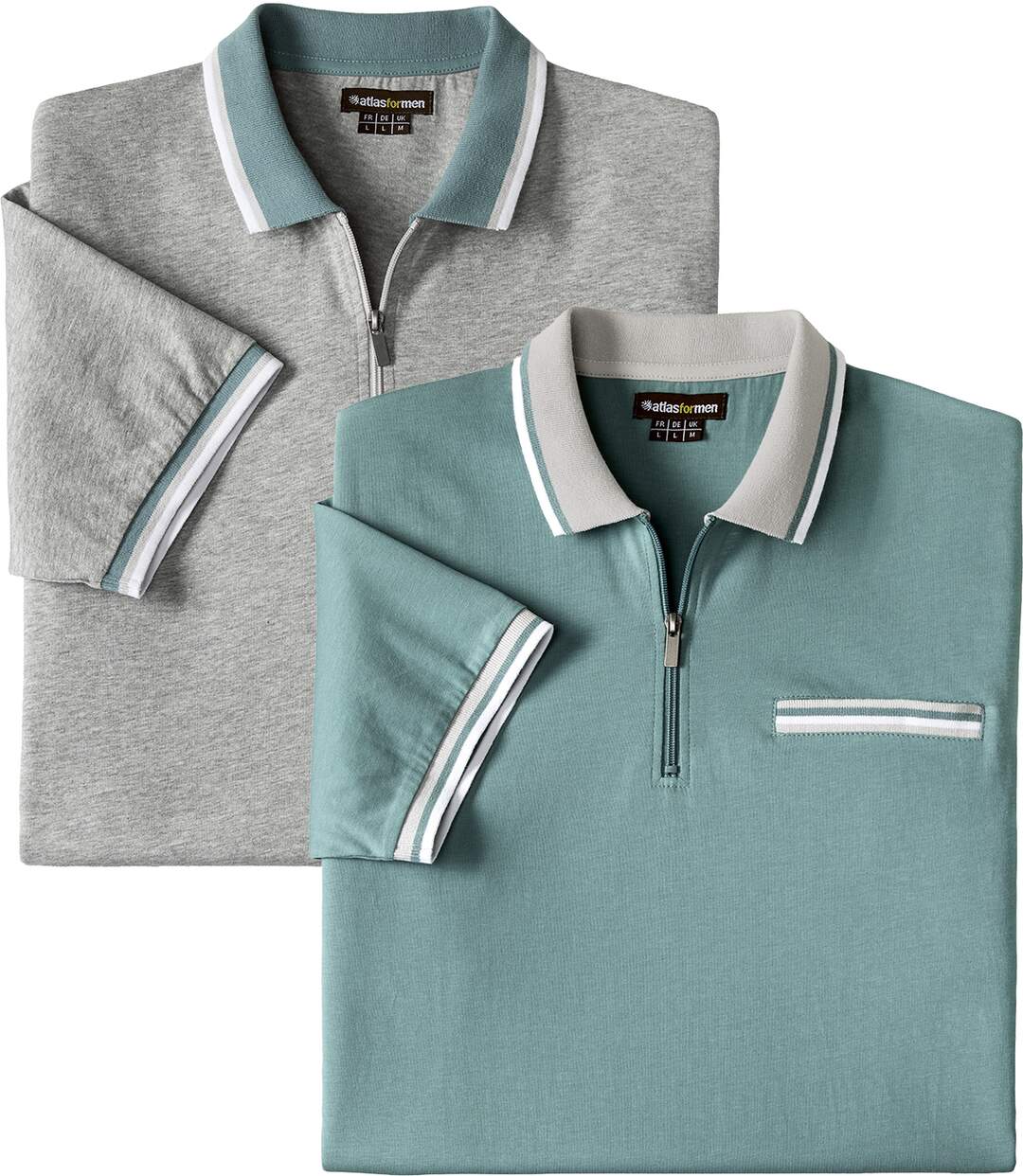 Le Lot de 2 Polos Col Zippé-4