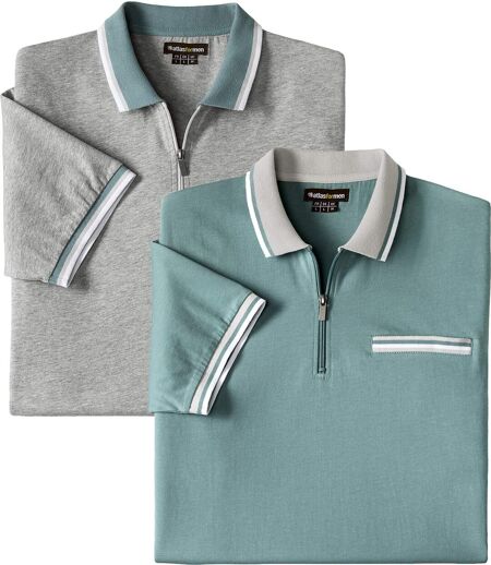 Le Lot de 2 Polos Col Zippé