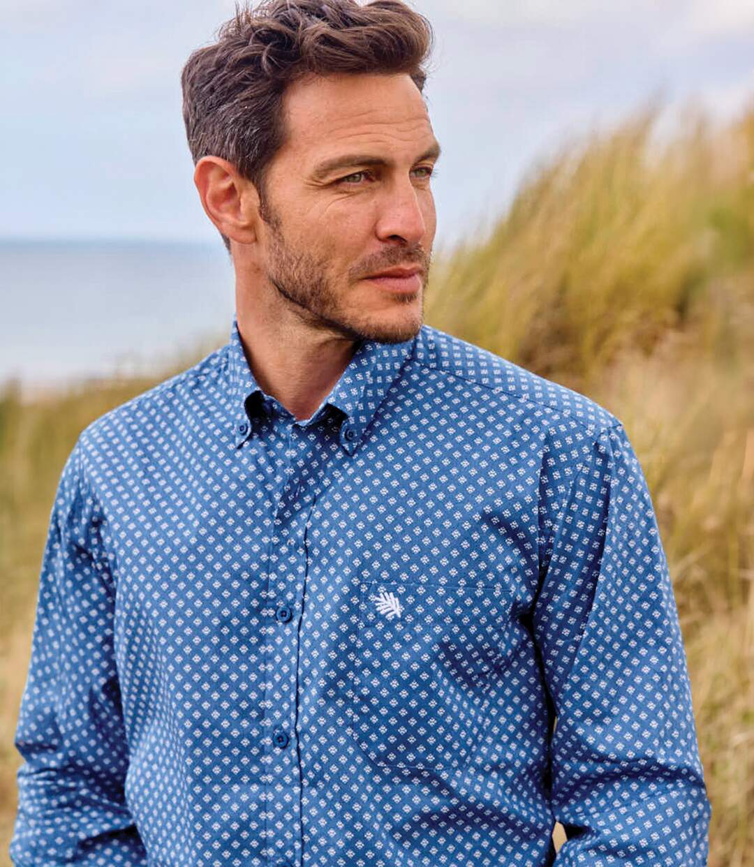La Chemise en Popeline à Micromotifs-1