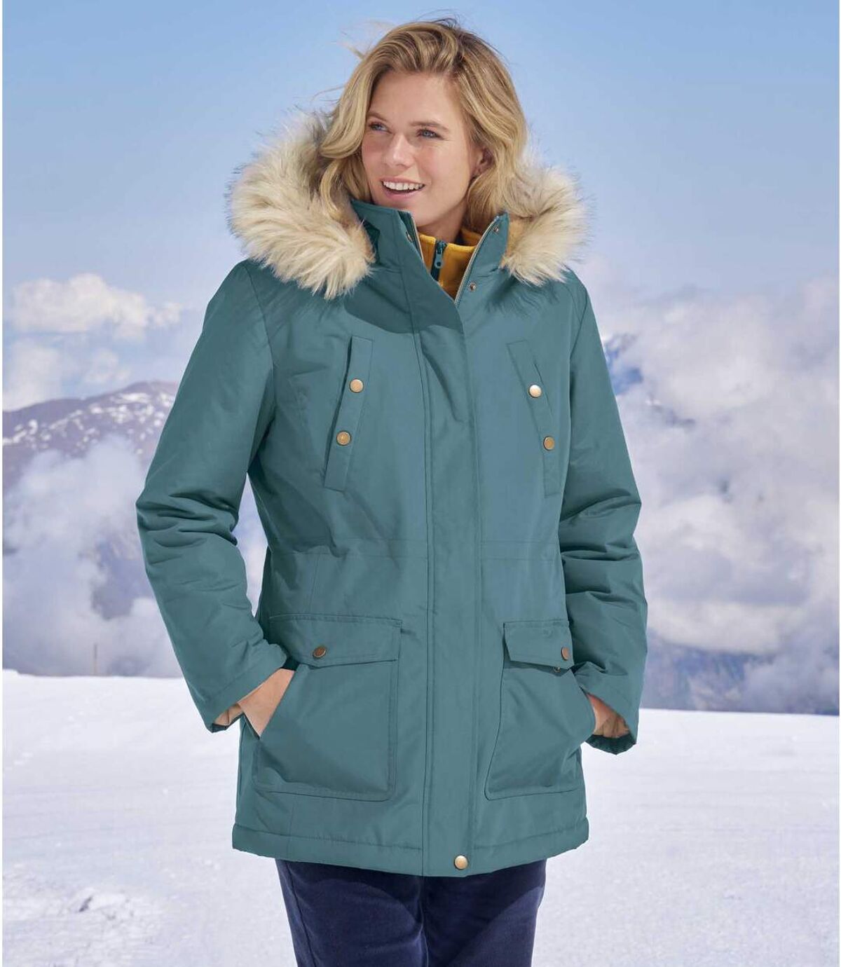 Parka mit Webpelz-Futter und Kapuze Atlas For Men