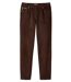Women's Brown Stretch Corduroy Treggings-4