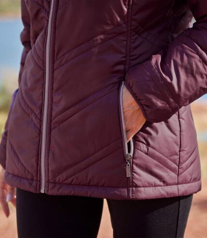 Women's Plum Water-Repellent Padded Jacket