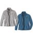 Pack of 2 Men's Fleece Jackets - Grey Blue