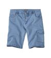Men's Blue Denim Cargo Shorts  Atlas For Men