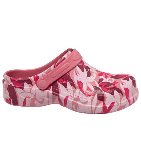 Women's Pink Floral Clogs