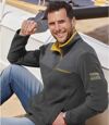 Men's Gray Half-Zip Fleece Sweater   Atlas For Men