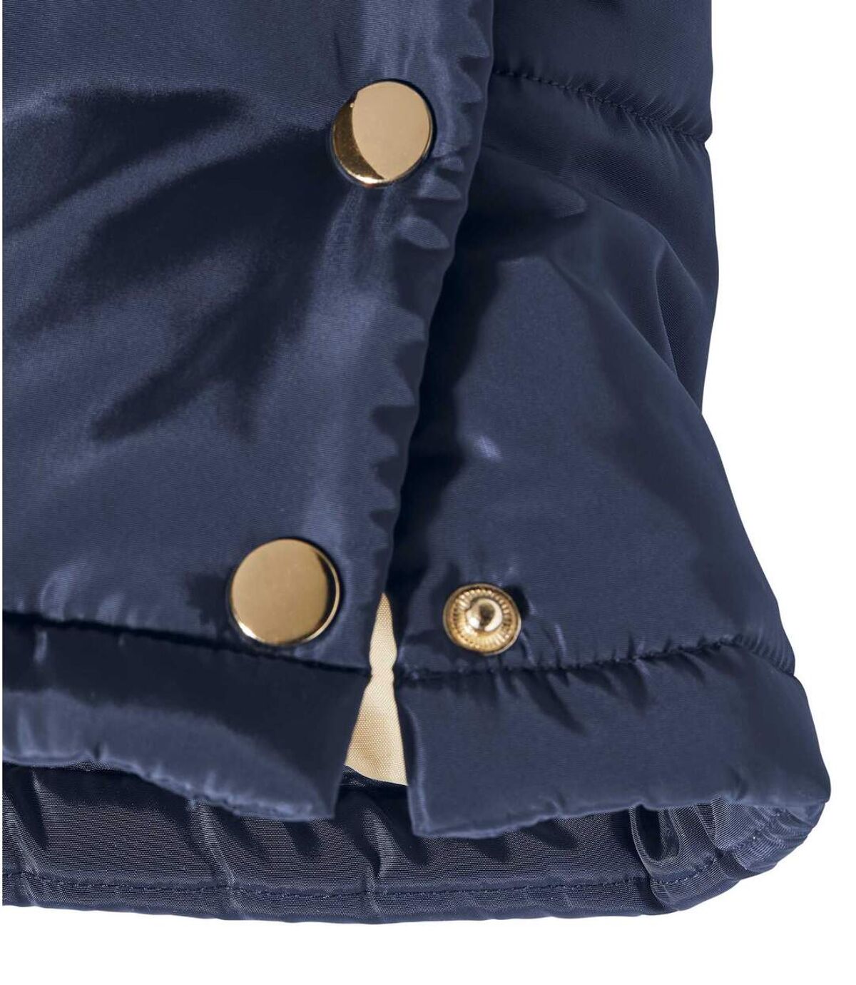 Ciepła, pikowana kurtka z kapturem z odpinaną imitacją futerka  Atlas For Men