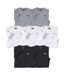 Pack of 7 Men's Basic T-Shirts - Black White Grey-1