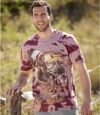 Men's Burgundy Tie-Dye T-Shirt Atlas For Men