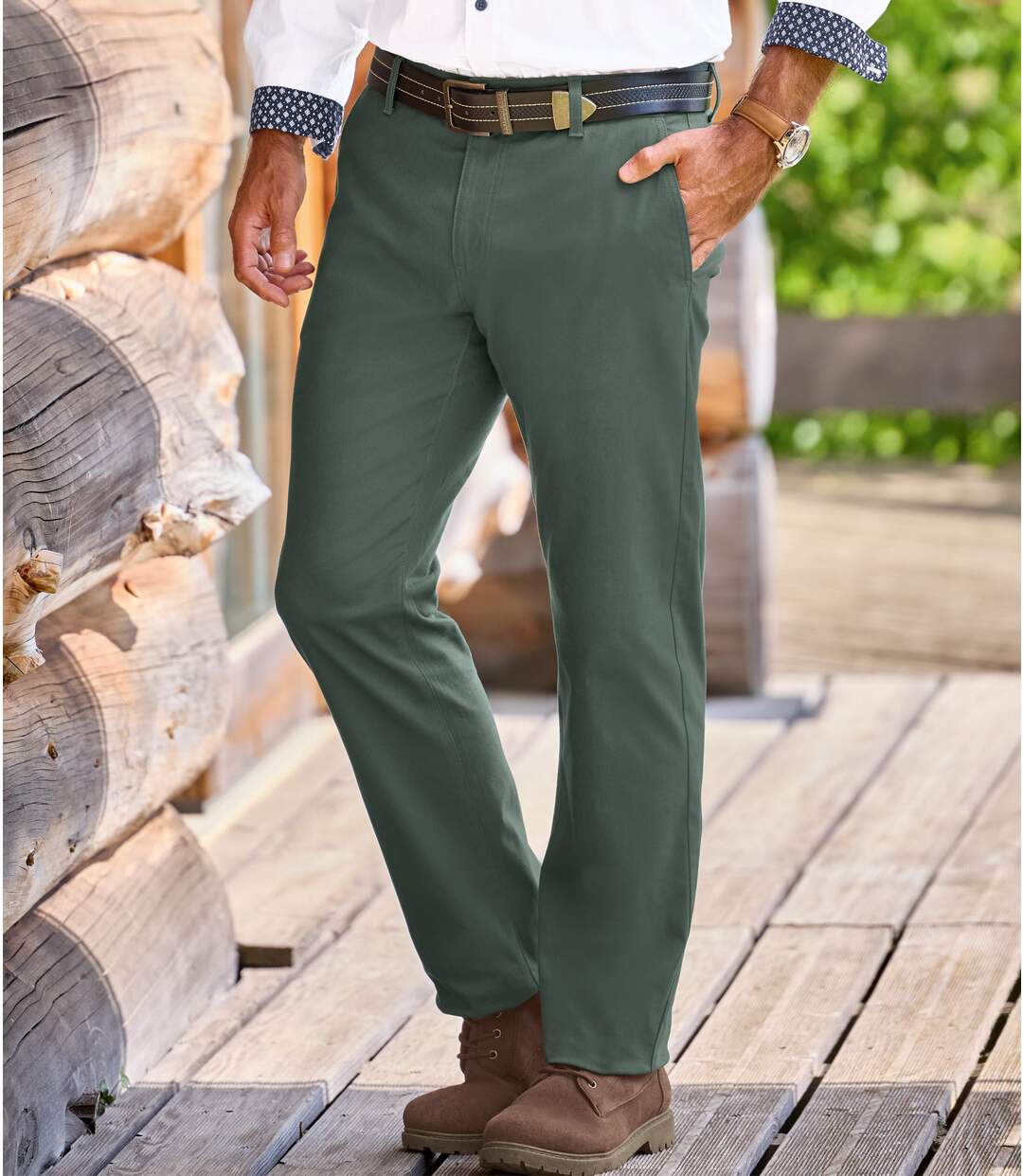 Zöld sztreccs chino nadrág-1