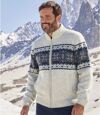 Trykotowa, żakardowa bluza podszyta polarem Atlas For Men