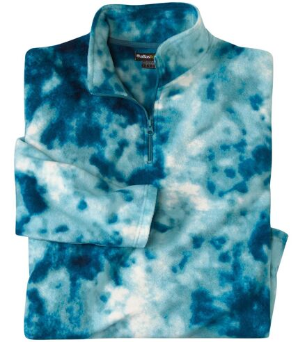 Men's Tie-Dye Fleece Pullover - Quarter-Zip