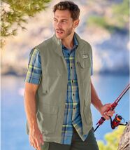 Men s Khaki Multipocket Gilet Atlas For Men Men s Khaki Multipocket Gilet Atlas For Men