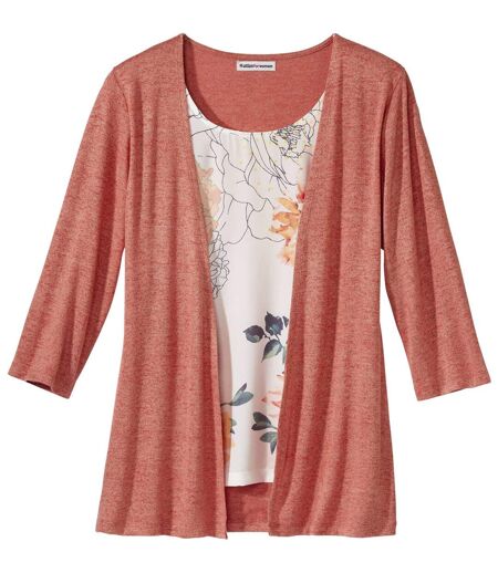 Women's 2-in-1 Top - Coral 