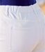 Pantalon extensible 7/8 femme - blanc