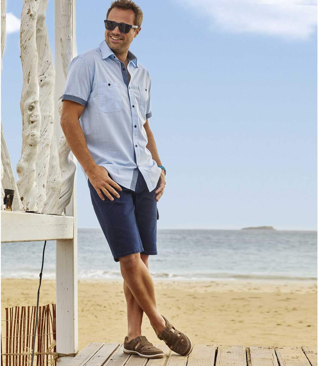 Két darabos Denim Atlas® bermuda szett-4