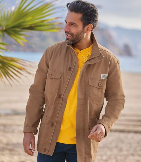 Men's Desert-Style Safari Jacket - Full Zip