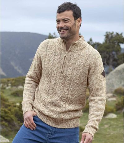 Pletený sveter so stojačikom