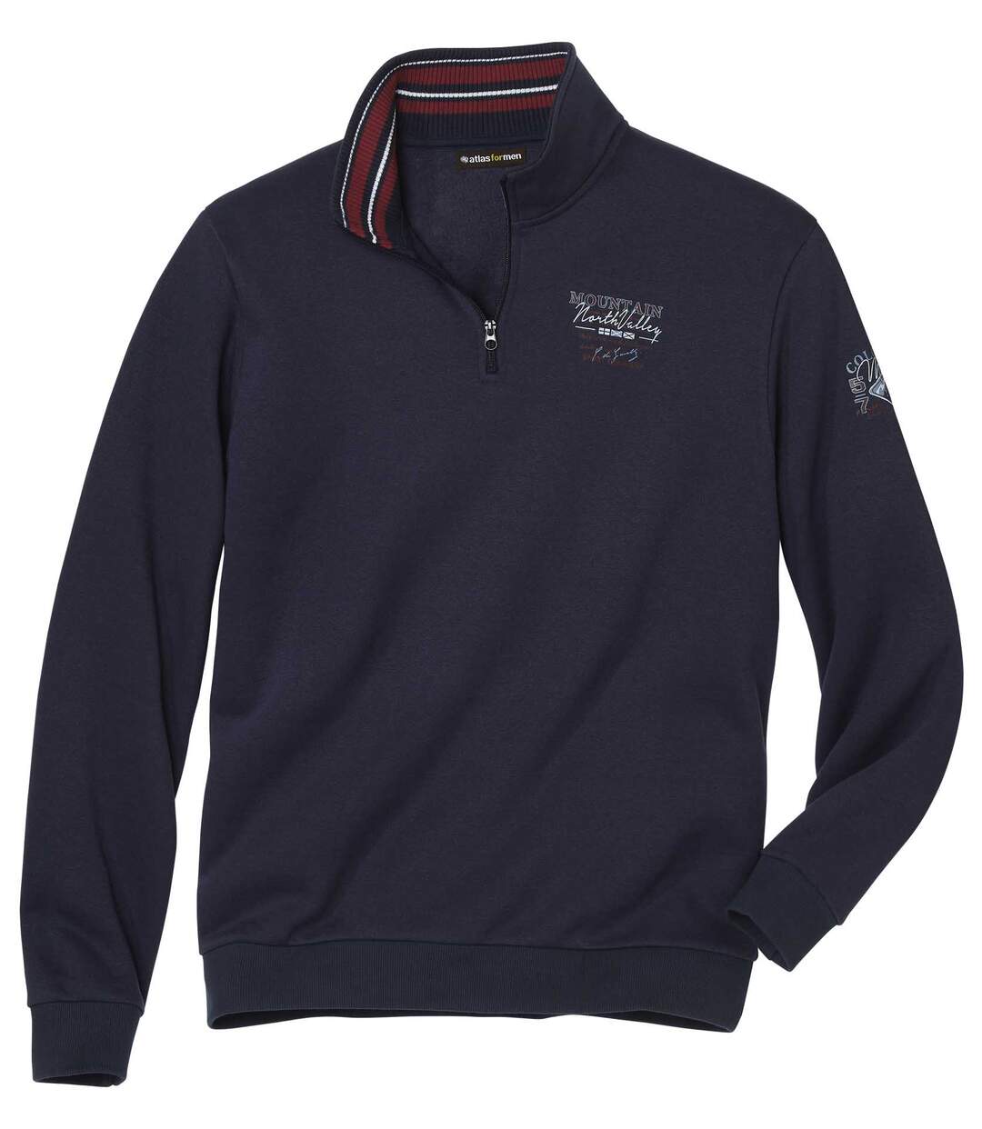 Men's Navy Half-Zip Sweatshirt Atlas For Men