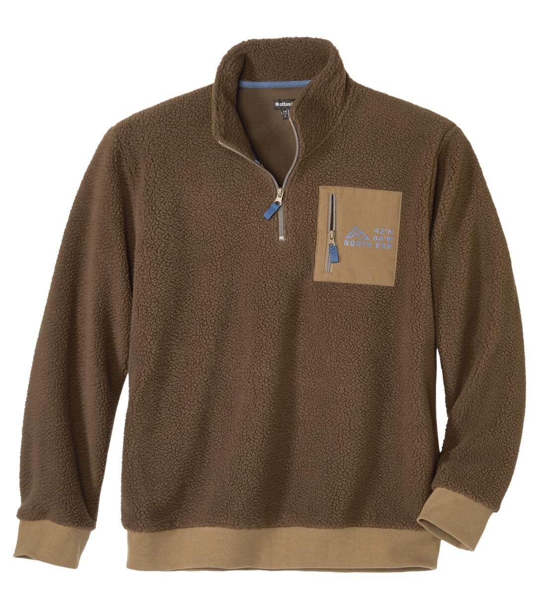 Le Sweat Sherpa à Col Zippé-5