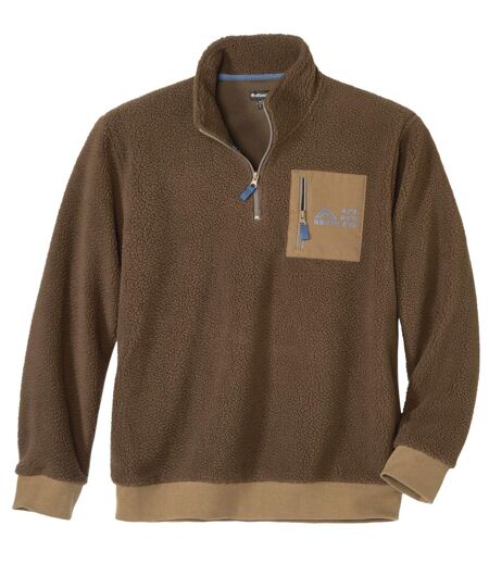 Le Sweat Sherpa à Col Zippé