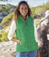 Women's Green Full Zip Padded Vest - Water-Repellent  Atlas For Men