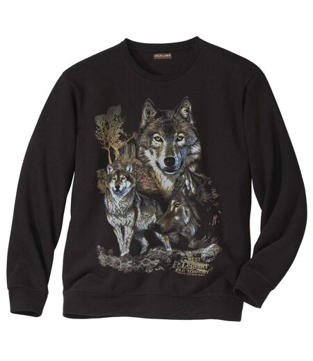 Men's Black Wild Territory Flannel Sweatshirt