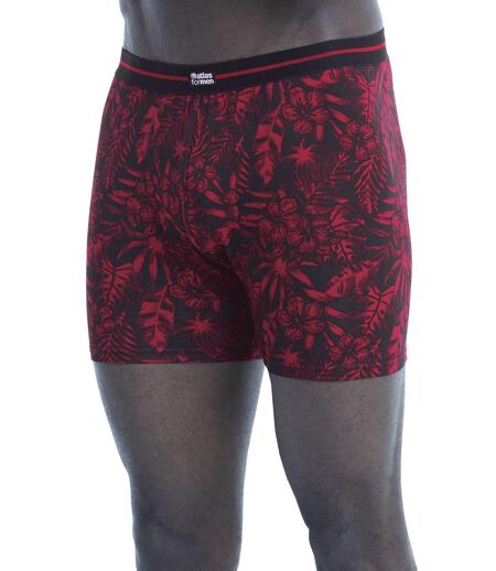 Men's Pack of 2 Red & Black Boxer Shorts