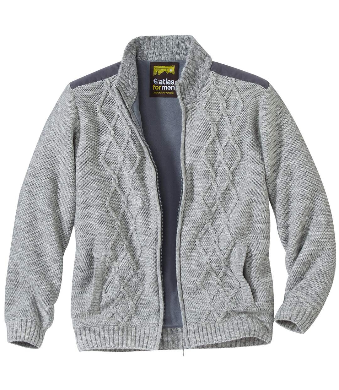 Blouson Tricot Zippé Doublé Polaire