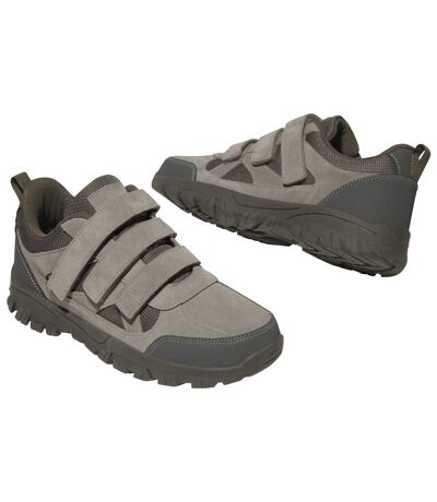 Men's Hook-and-Loop Shoes - Grey