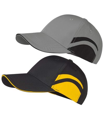 Pack of 2 Men's Microfibre Caps - Black Grey