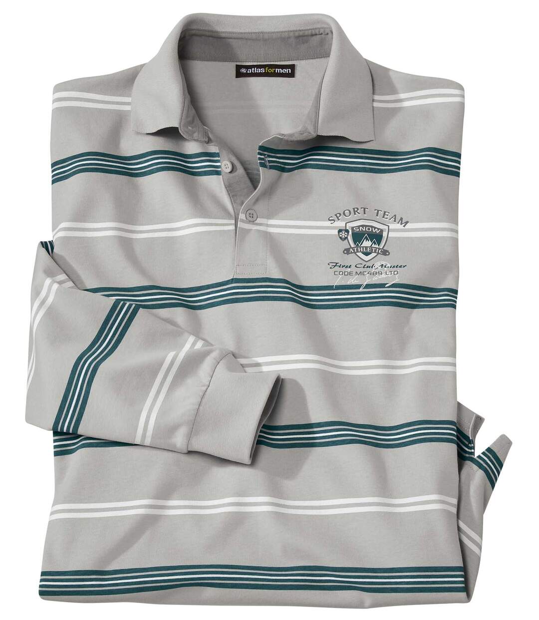 Men's Striped Polo Shirt-3