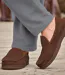 Men's Brown Sherpa-Lined Faux-Suede Slippers-2