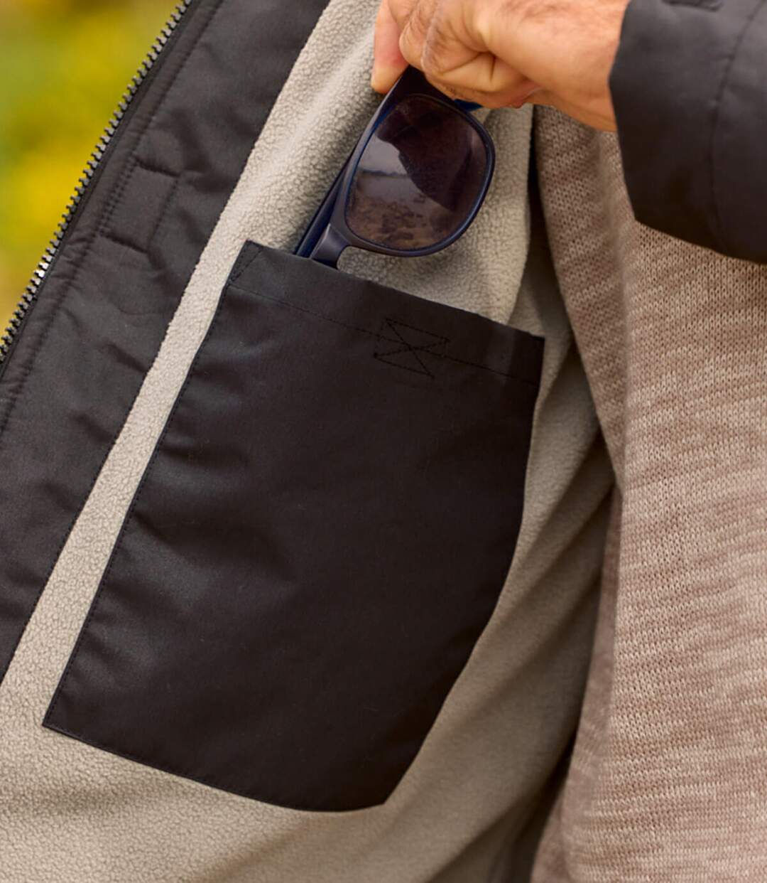 Le Blouson Coupe-Vent Microfibre Doublé Polaire-4