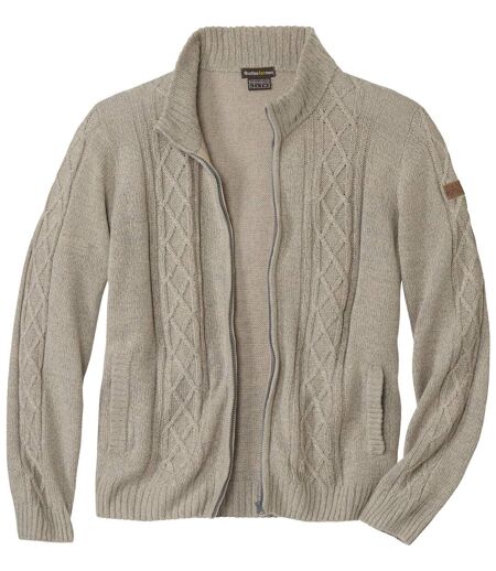 Gilet Tricot Chiné Torsadé 