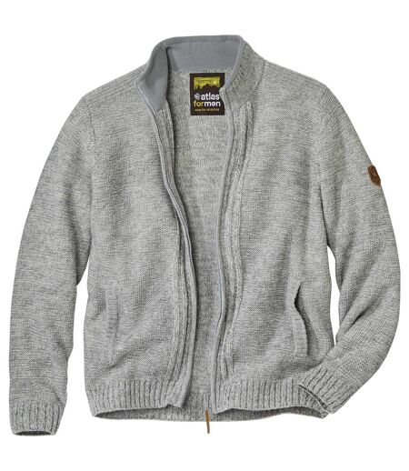 Úpletový sveter na zips Casual Chic