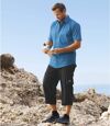 Men's Black Cropped Cargo Pants Atlas For Men