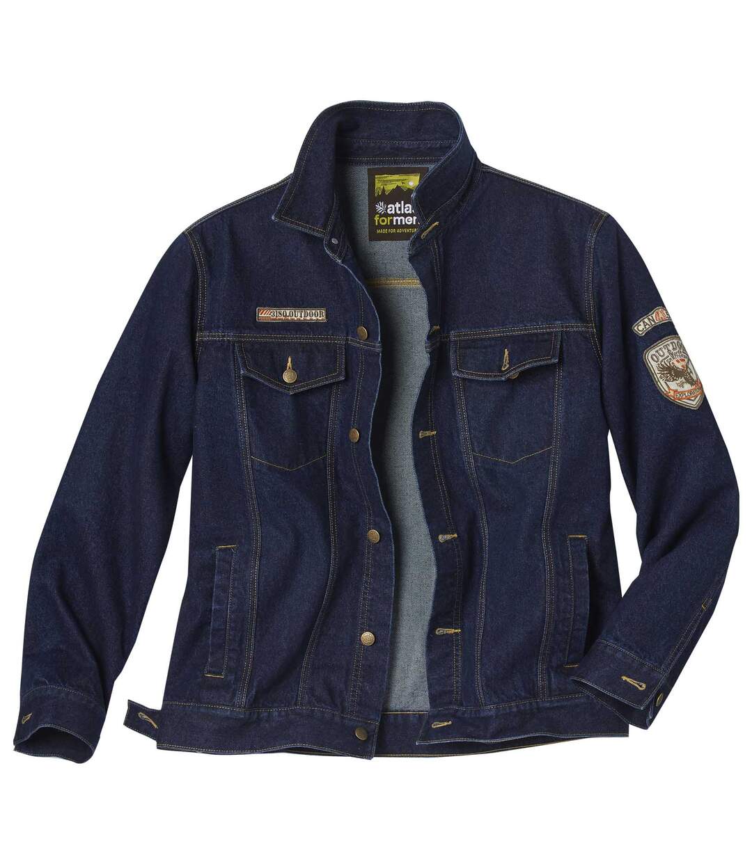 Veste en jean classique homme - bleu-2