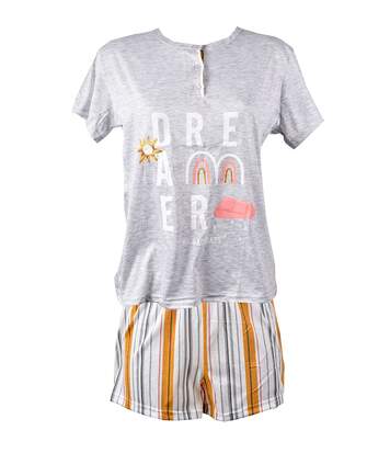 Pyjama Court Femme SARA LINE 381 Gris