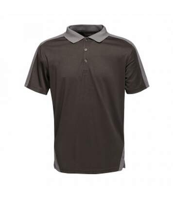 Regatta Mens Contrast Coolweave Polo Shirt (Black/Seal Grey) - UTRG3573