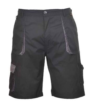 Portwest Mens Texo Contrast Cargo Shorts (Black) - UTPC4396