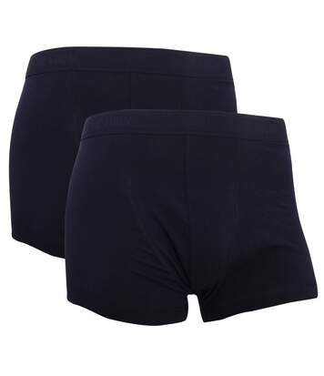 Fruit Of The Loom Mens Classic Shorty Cotton Rich Boxer Shorts (Pack Of 2) (Underwear Navy) - UTRW3155