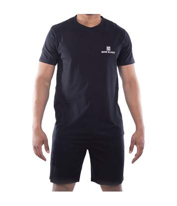 SERGE BLANCO Pyjama Homme Court 100% Coton, Vêtements de Nuit Homme, Ensemble Doux et Confortable