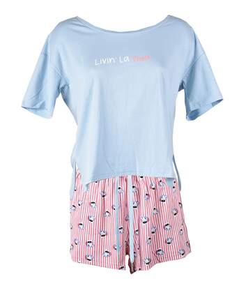 Pyjama Court Femme LITTLE UNICORN LINE MC03 Bleu