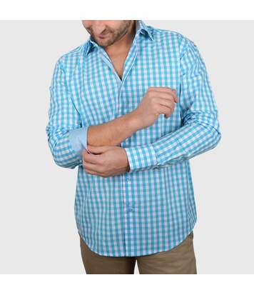Chemise Homme A Carreaux Turquoises Interieur Turquoise Chemise Non Cintree Atlas For Men