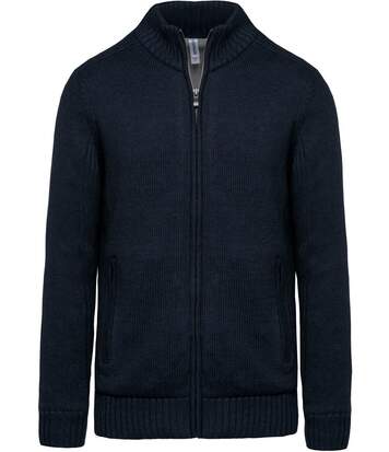 Gilet Cardigan Double Polaire Homme K959 Bleu Marine Atlas For Men