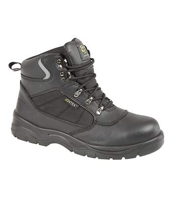 Grafters Mens Safety Waterproof Hiker Type Toe Cap Boots (Black) - UTDF580