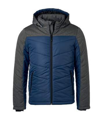 Veste matelassée à capuche - doudoune - JN1134 - bleu marine - homme